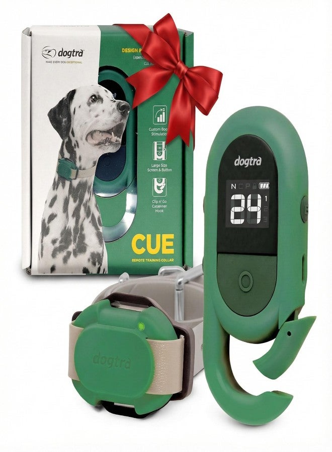 Dogtra CUE Green – E-Collar for Dogs Training Collar with Remote – Training Made Easy for Everyday Dog Owners – Gentle Vibration, Custom Boost, Waterproof, Rechargeable, 400-Yard Range System - Image 1